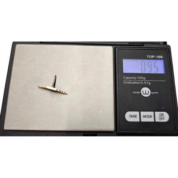 10K Yellow Gold Delta Airlines Tie Lapel Pin C620 - Picture 6 of 8